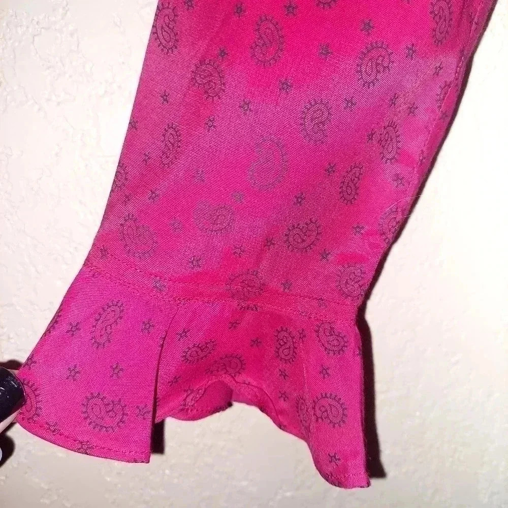 NWT Gordon James Womens paisley print crop Ruffle Cardigan & Dress Size Small - Picture 5 of 12